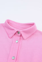 Load image into Gallery viewer, Plaid Button Up Shacket with Chest Pockets
