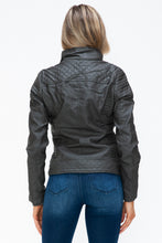 Load image into Gallery viewer, YMI Faux Layered Double-Zipper Jacket with Fuzzy Hood
