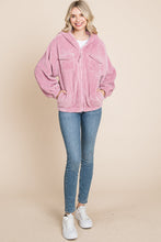 Load image into Gallery viewer, Culture Code Faux Fur Zip Up Hooded Jacket with Side Pockets
