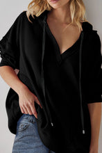 Load image into Gallery viewer, Exposed Seam Drawstring Long Sleeve Hoodie
