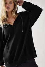 Load image into Gallery viewer, Exposed Seam Drawstring Long Sleeve Hoodie
