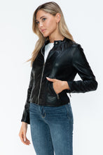 Load image into Gallery viewer, Snobbish PU Leather Zip Up Jacket with Pockets
