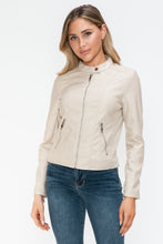 Load image into Gallery viewer, Snobbish PU Leather Zip Up Jacket with Pockets
