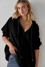 Load image into Gallery viewer, Exposed Seam Drawstring Long Sleeve Hoodie
