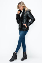 Load image into Gallery viewer, How Dare U Pocketed Zip Up Puffer Jacket with Removable Hood
