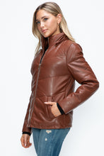 Load image into Gallery viewer, How Dare U Pocketed Zip Up Puffer Jacket with Removable Hood
