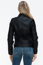 Load image into Gallery viewer, Snobbish PU Leather Biker Jacket with Side Zip Pockets
