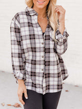 Load image into Gallery viewer, Plaid Collared Neck Long Sleeve Shirt
