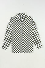 Load image into Gallery viewer, Checkered Collared Neck Long Sleeve Shirt
