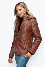 Load image into Gallery viewer, How Dare U Pocketed Zip Up Puffer Jacket with Removable Hood
