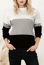 Load image into Gallery viewer, Striped Color Block Long Sleeve Knit Top
