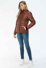 Load image into Gallery viewer, YMI Pocketed Zip Up Turtleneck Puffer Jacket
