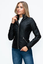 Load image into Gallery viewer, YMI Faux Layered Double-Zipper Jacket with Fuzzy Hood
