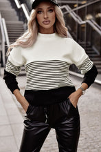 Load image into Gallery viewer, Striped Color Block Long Sleeve Knit Top
