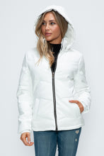 Load image into Gallery viewer, How Dare U Pocketed Zip Up Puffer Jacket with Removable Hood
