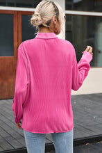 Load image into Gallery viewer, Texture Collared Neck Long Sleeve Shirt
