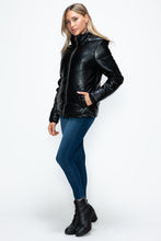 Load image into Gallery viewer, How Dare U Pocketed Zip Up Puffer Jacket with Removable Hood
