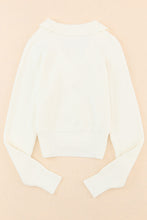 Load image into Gallery viewer, Ribbed Surplice Long Sleeve Sweater
