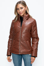 Load image into Gallery viewer, How Dare U Pocketed Zip Up Puffer Jacket with Removable Hood
