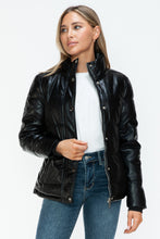 Load image into Gallery viewer, YMI Pocketed Zip Up Turtleneck Puffer Jacket
