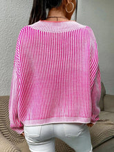 Load image into Gallery viewer, Striped V-Neck Long Sleeve Sweater

