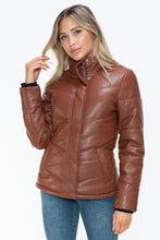 Load image into Gallery viewer, Snobbish Pocketed Zip Up Turtleneck Puffer Jacket
