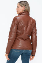 Load image into Gallery viewer, Snobbish Pocketed Zip Up Turtleneck Puffer Jacket
