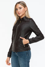 Load image into Gallery viewer, Snobbish PU Leather Biker Jacket with Side Zip Pockets
