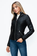 Load image into Gallery viewer, YMI Faux Layered Double-Zipper Jacket with Fuzzy Hood
