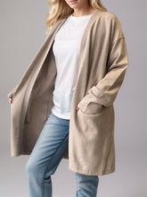 Load image into Gallery viewer, Open Front Long Sleeve Cardigan with Pockets
