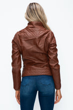 Load image into Gallery viewer, YMI Faux Layered Double-Zipper Jacket with Fuzzy Hood
