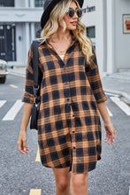 Load image into Gallery viewer, Lovelet Plaid Button Up Collared Neck Shirt
