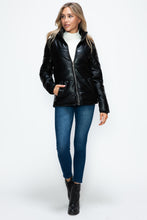 Load image into Gallery viewer, How Dare U Pocketed Zip Up Puffer Jacket with Removable Hood
