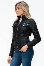 Load image into Gallery viewer, YMI Removable Faux Layered Multi-Pocket Jacket with Fuzzy Hood
