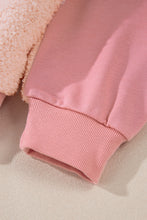 Load image into Gallery viewer, Exposed Seam Fuzzy Patchwork Quarter Zip Sweatshirt

