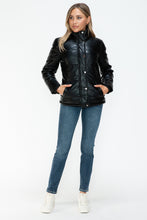 Load image into Gallery viewer, YMI Pocketed Zip Up Turtleneck Puffer Jacket

