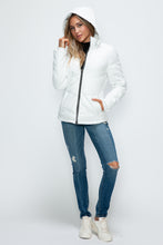 Load image into Gallery viewer, How Dare U Pocketed Zip Up Puffer Jacket with Removable Hood

