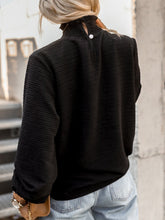 Load image into Gallery viewer, Smocked Frill Mock Neck Long Sleeve Blouse
