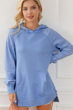 Load image into Gallery viewer, Exposed Seam Kangaroo Pocket Long Sleeve Hoodie
