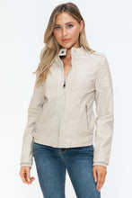 Load image into Gallery viewer, Snobbish PU Leather Biker Jacket with Side Zip Pockets
