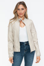 Load image into Gallery viewer, Snobbish PU Leather Biker Jacket with Side Zip Pockets
