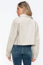 Load image into Gallery viewer, Snobbish Snap Down Long Sleeve PU Leather Jacket

