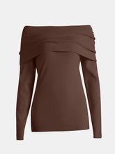 Load image into Gallery viewer, Off-Shoulder Long Sleeve Sweater
