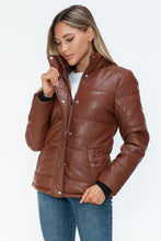 Load image into Gallery viewer, YMI Pocketed Zip Up Turtleneck Puffer Jacket
