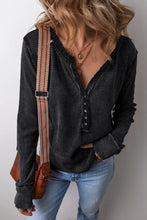 Load image into Gallery viewer, Notched Long Sleeve Top
