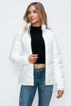 Load image into Gallery viewer, How Dare U Pocketed Zip Up Puffer Jacket with Removable Hood
