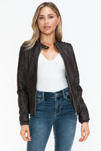 Load image into Gallery viewer, Snobbish PU Leather Biker Jacket with Side Zip Pockets
