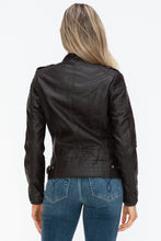 Load image into Gallery viewer, Snobbish PU Leather Biker Jacket with Side Zip Pockets
