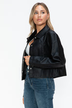 Load image into Gallery viewer, Snobbish Snap Down Long Sleeve PU Leather Jacket
