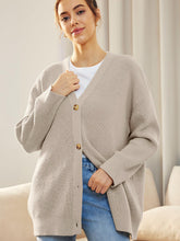 Load image into Gallery viewer, Button Down V-Neck Long Sleeve Cardigan

